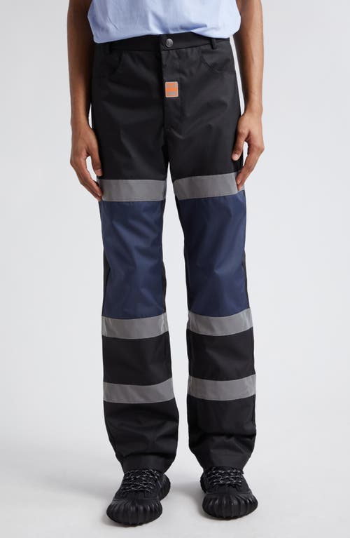 Shop Martine Rose Gender Inclusive Safety Trousers In Black/navy