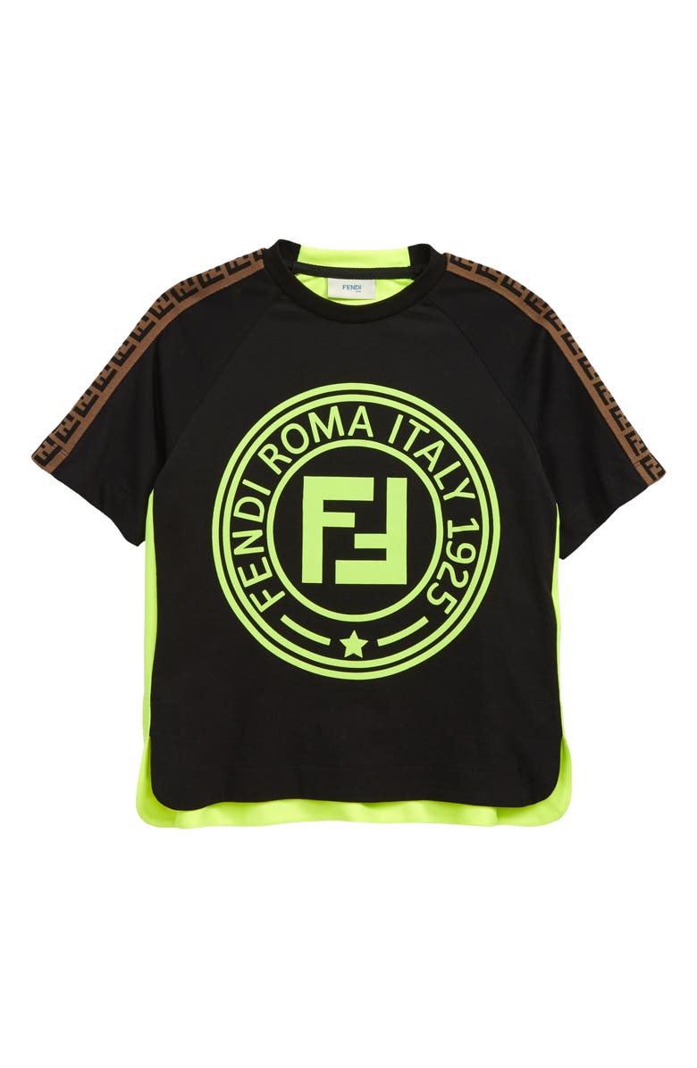 Fendi Neon Logo T-Shirt, Main, color, 