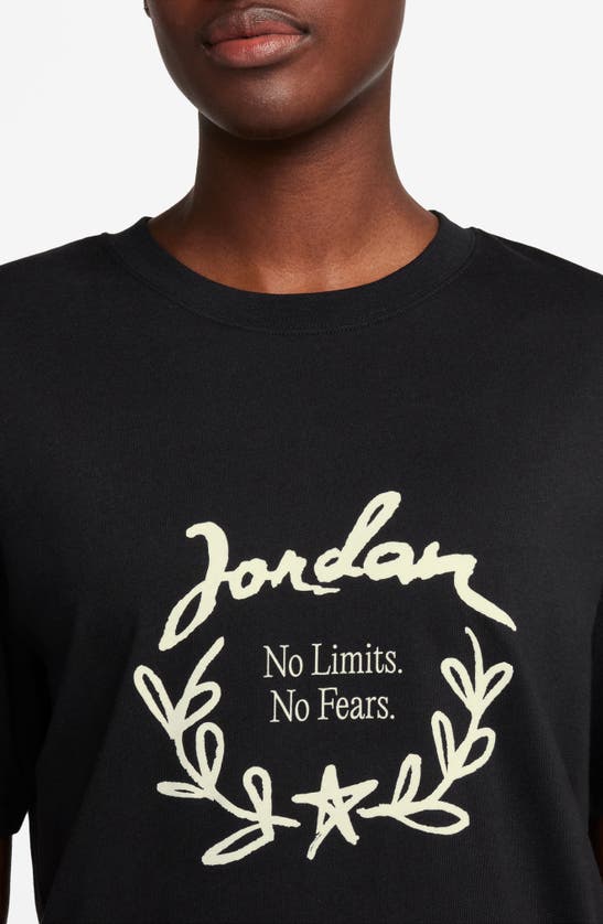 Shop Jordan No Limits Graphic T-shirt In Black/ Sail