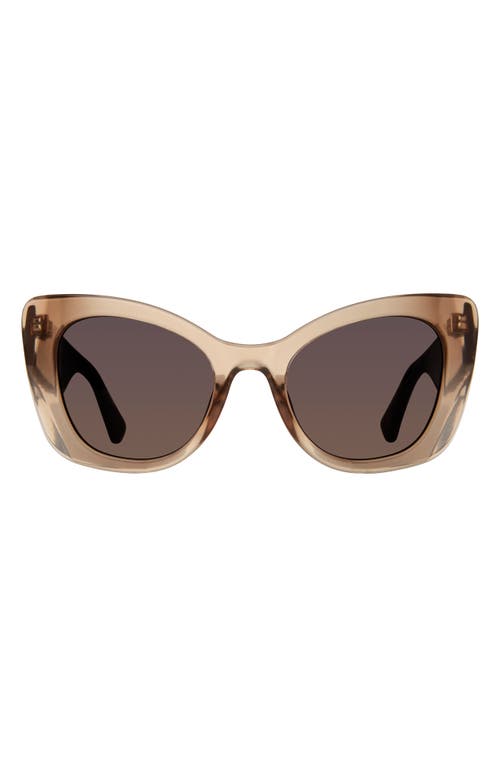 Kurt Geiger London 52mm Gradient Cat Eye Sunglasses in Caramel/Brown Gradient at Nordstrom