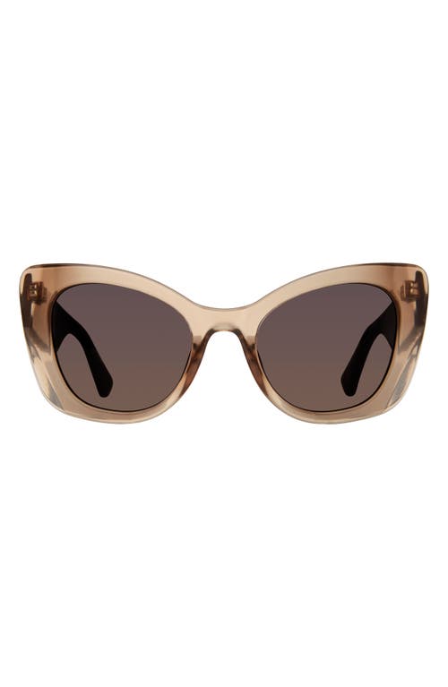 Kurt Geiger London 52mm Gradient Cat Eye Sunglasses In Caramel/brown Gradient