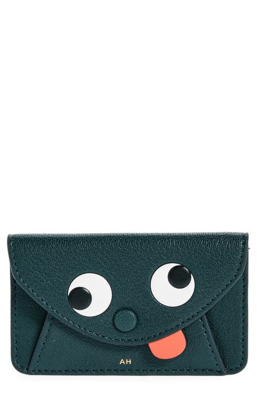 Anya Hindmarch Zany Envelope Purse Sticker In Dark Holly/alpine Green