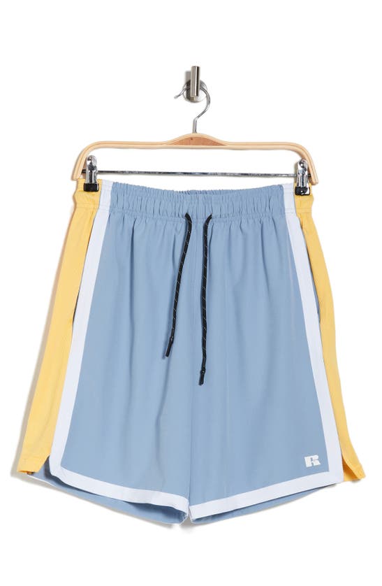 Shop Russell Athletic Mesh Panel Basketball Shorts In Ashley Blue
