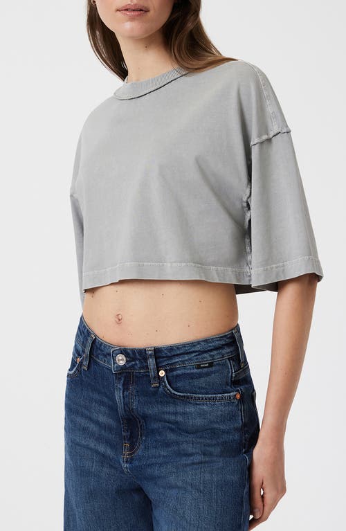 Shop Mavi Jeans Cotton Crop T-shirt In Monument