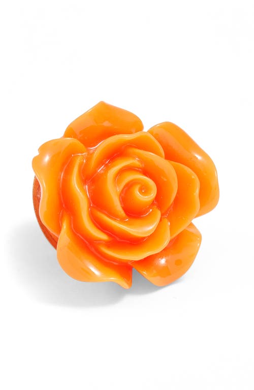 Flower Lapel Pin in Orange