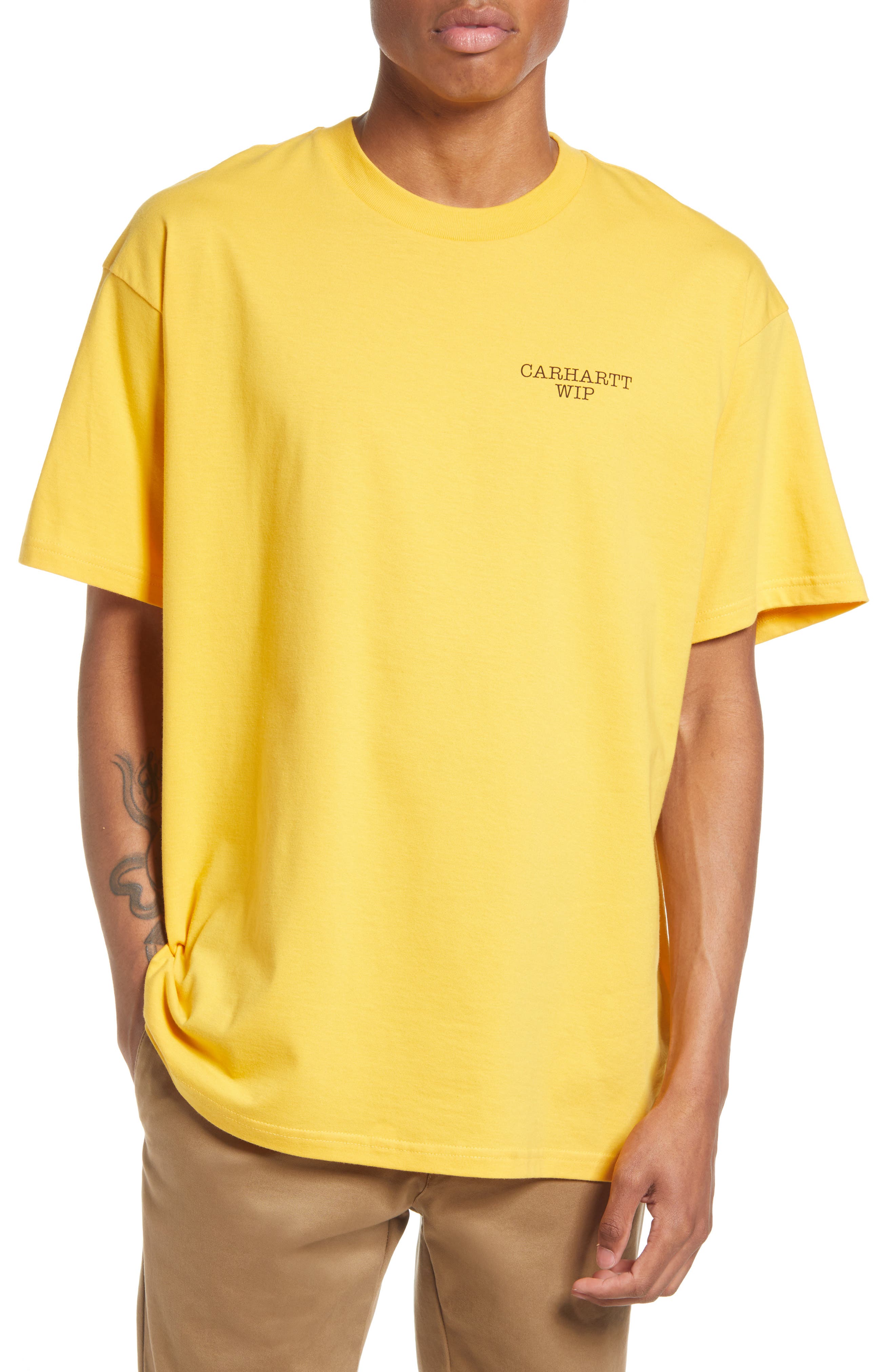 Yellow graphic shirts Clearance