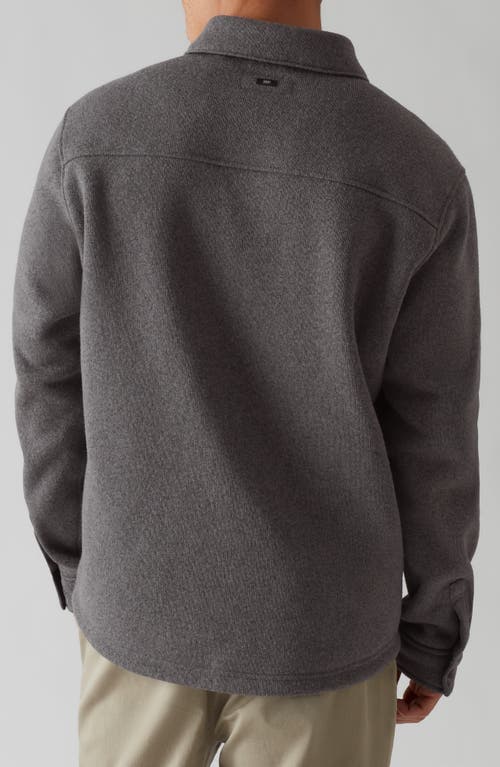 Shop Rhone Fleece Shacket In Dark Gray Heather