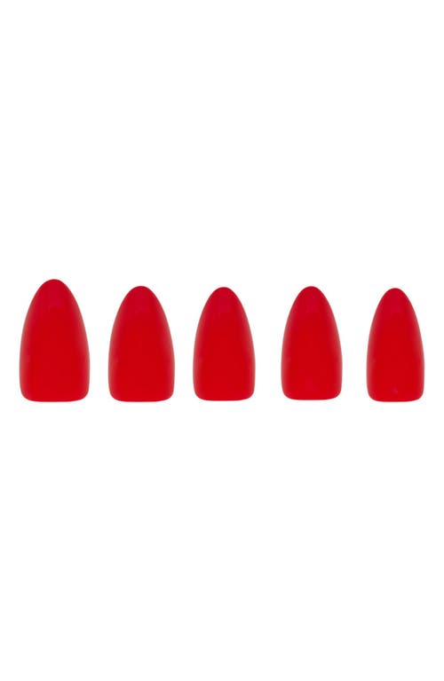 Shop Glamnetic Short Almond Press-on Nails Set In Fiery Red