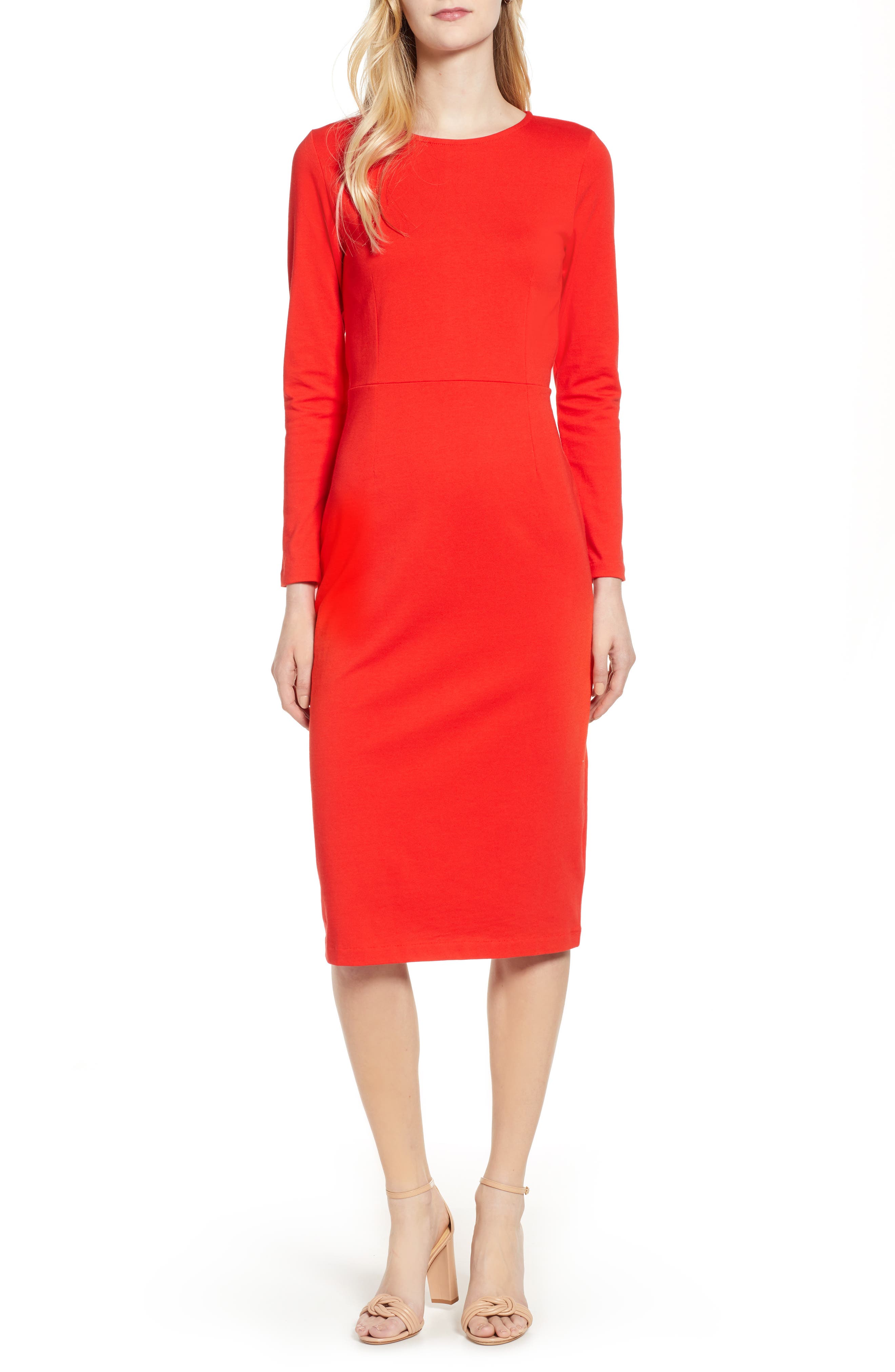 J.crew Knit Sheath Dress, Pink