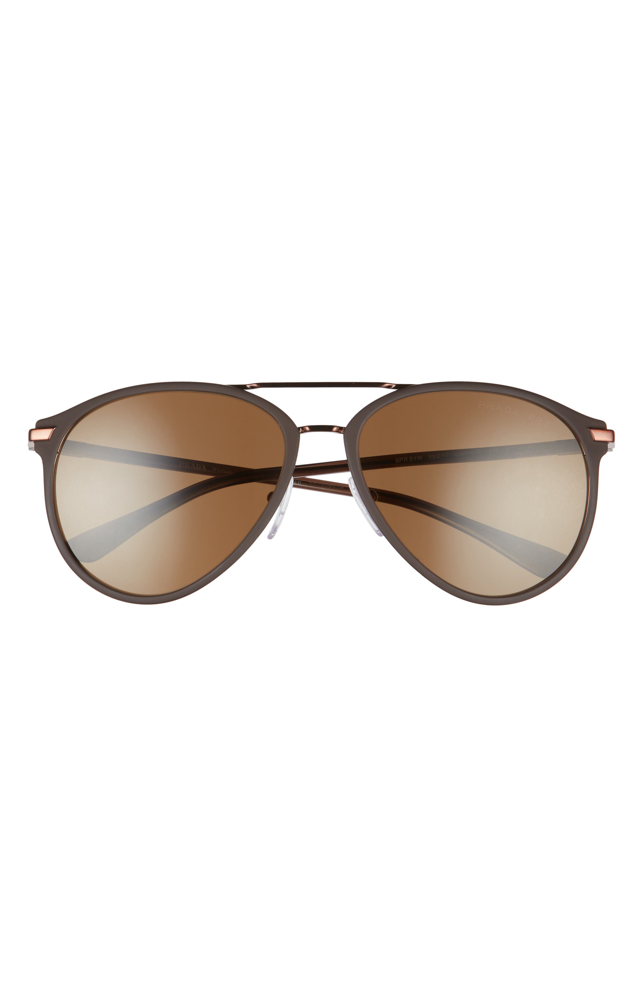 prada 59mm pilot sunglasses