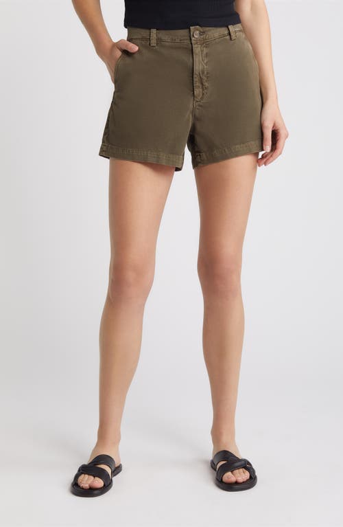 Caden Tailored Trouser Shorts in Sulfur Shady Moss