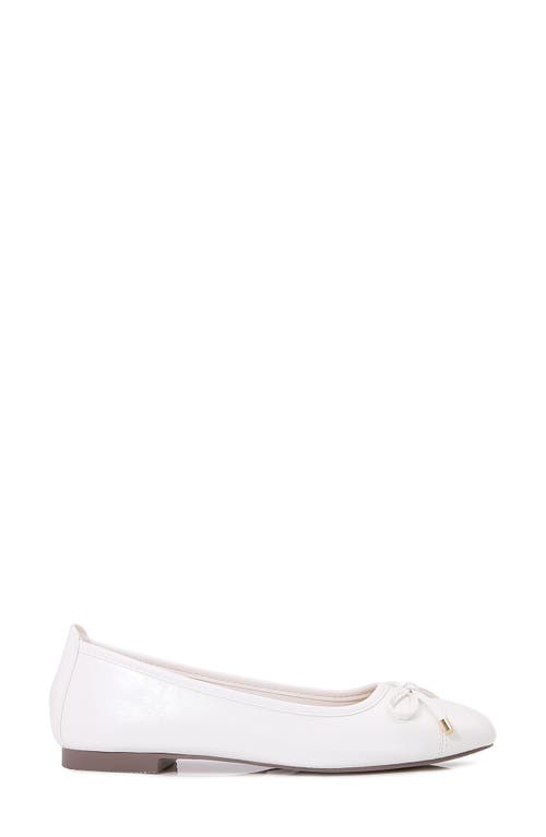Shop Berness Olesia Bow Flat In White