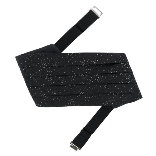Trafalgar Mystere Metallic Star Light Cummerbund In Black