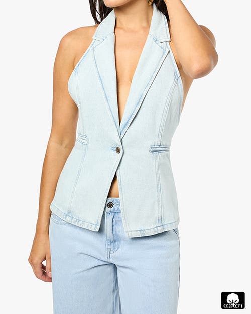 Shop Weworewhat Denim Vest In Super Light