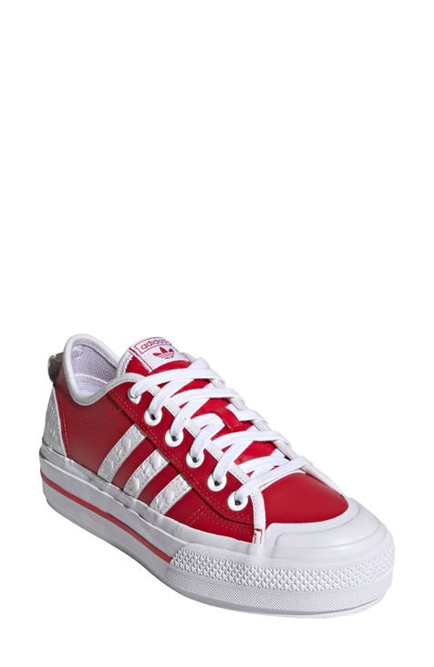 womens red sneakers