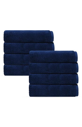 Brooks Brothers Puresoft 8-piece Turkish Cotton Hand Towels In Navy