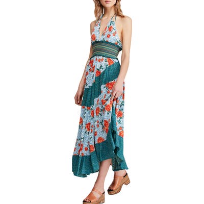 Free People Gabriella Halter Midi Dress, Blue