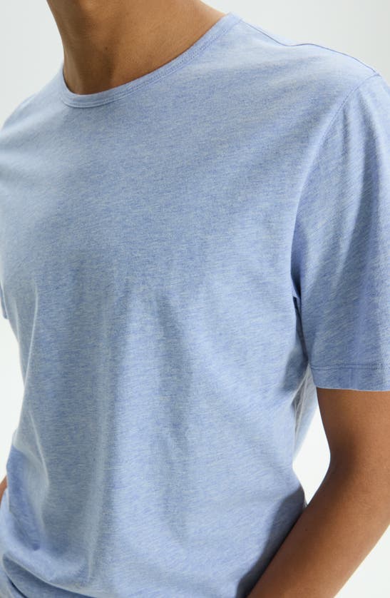 Theory Essential Crewneck Short Sleeve Tee In Powder Blue Melange