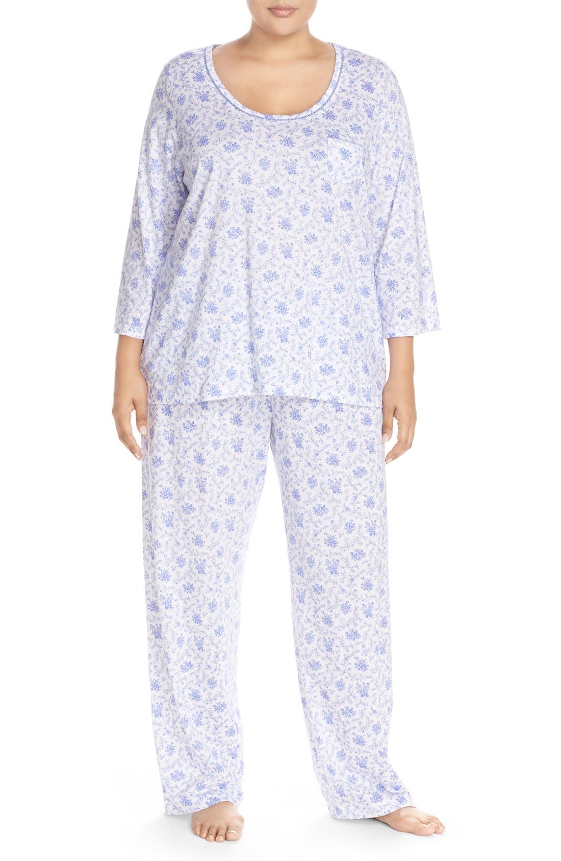 Carole Hochman Designs Print Cotton Pajamas (Plus Size) Nordstrom