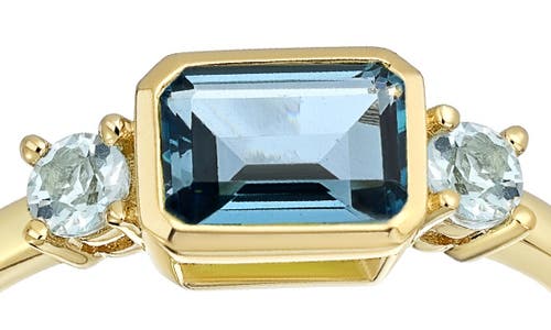 Shop Bony Levy 14k Gold Semiprecious Stone Stackable Ring In 14k Yg London Blue Topazdnu