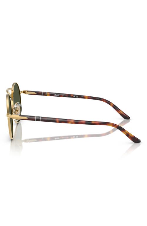 Persol 53mm Polarized Round Sunglasses In Green