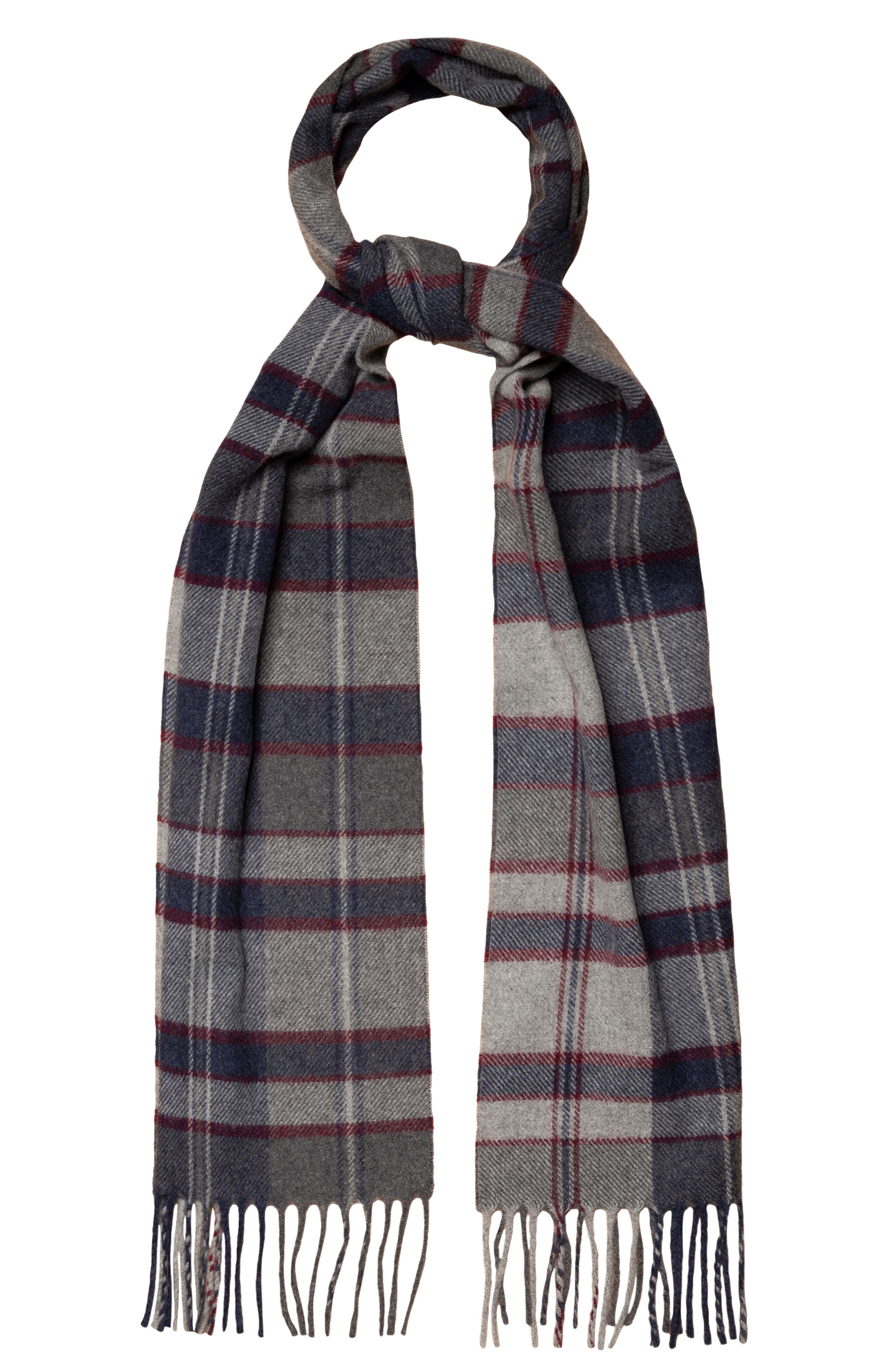 mens blue check scarf