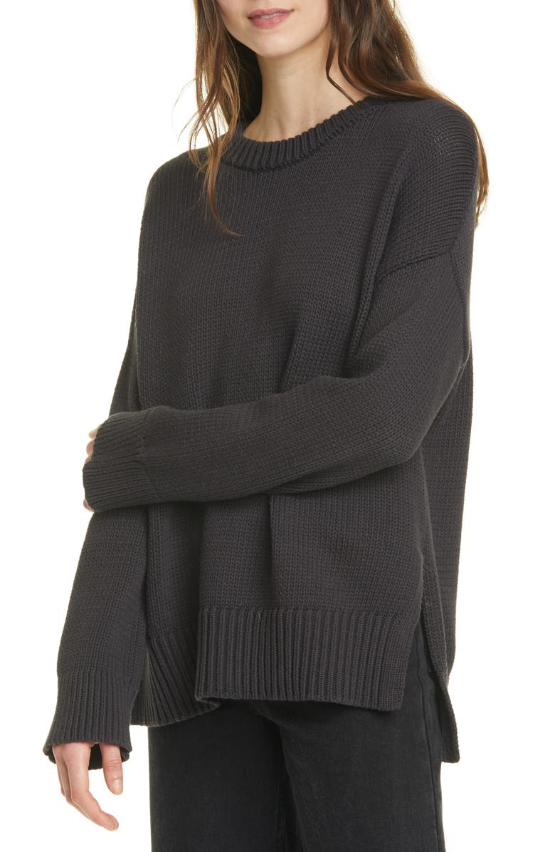 Jenni Kayne Chunky Crewneck Cotton Blend Sweater | Nordstrom