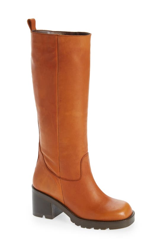 Steve Madden Gyrate Tall Boot In Cognac Leather | ModeSens