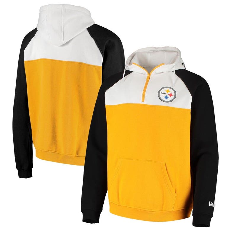 Pittsburgh Steelers Men's Blocked Cotton Fleece Full Zip Hoodie