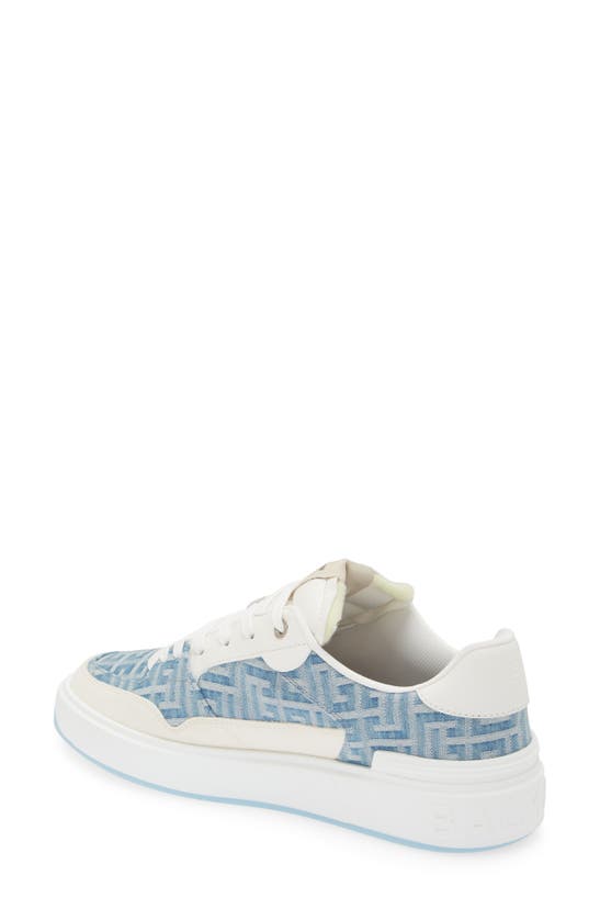 Shop Balmain B-court Sneaker In Denim Blue