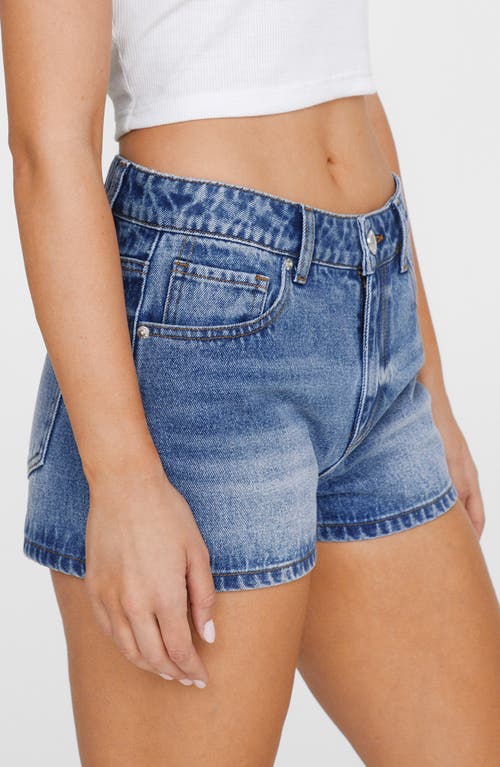 Shop Nasty Gal Cheeky Denim Shorts In Authentic Midwash