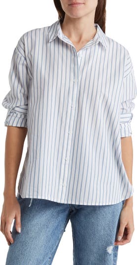 Melrose and Market Stripe Poplin Cotton Shirt