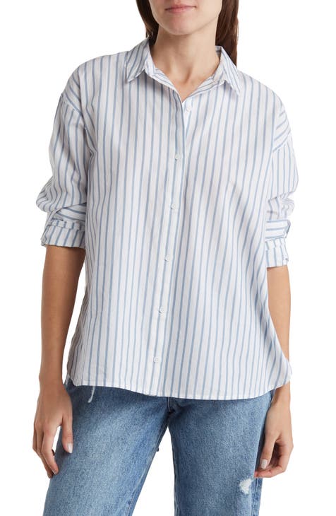 Stripe Poplin Cotton Shirt