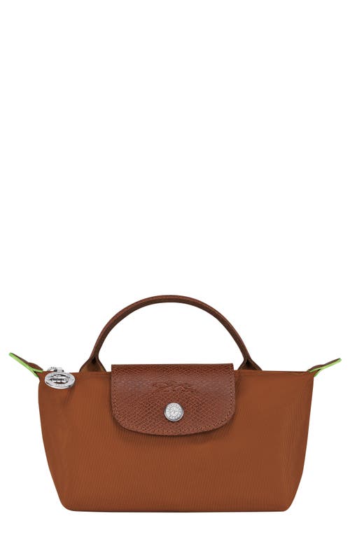 Longchamp Le Pliage Recycled Canvas Cosmetics Case in Cognac at Nordstrom