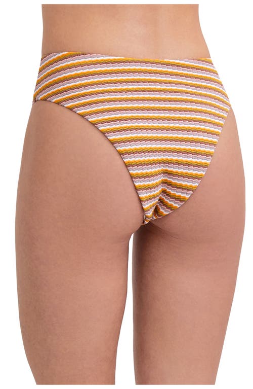 Au Naturel By Gottex Solid High Leg High Waist Swim Bottom In Multi