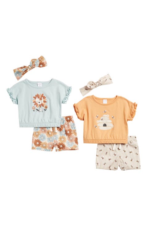 Pack of Two Headband, Top & Shorts Set (Baby)