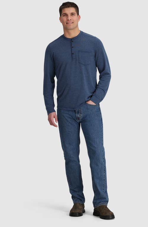 Shop Outdoor Research Aberdeen Long Sleeve Pocket Henley In Cenote Heather