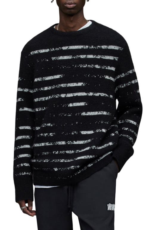 AllSaints Skyline Crewneck Sweater in Black