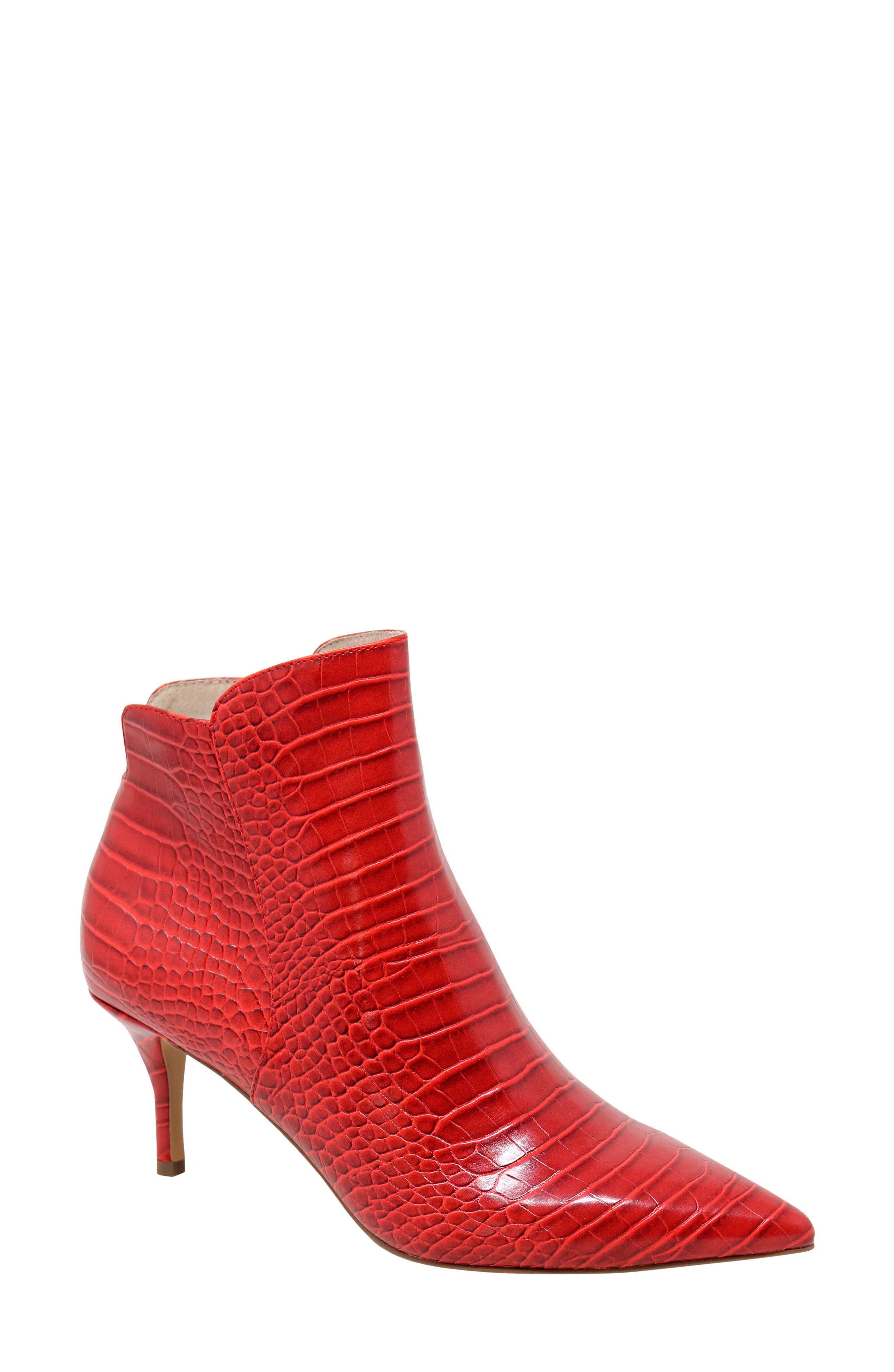 red bootie heels