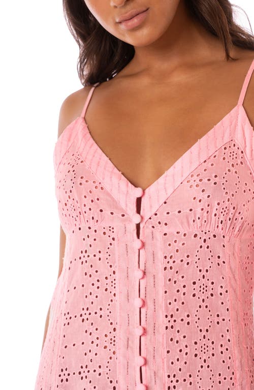Maaji Eilowen Broderie Anglaise Cover-up Maxi Dress In Pink