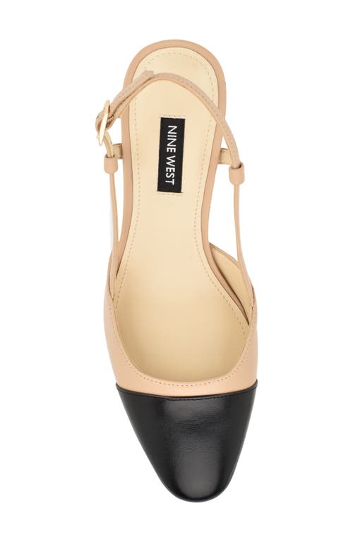 Shop Nine West Unda Slingback Pump In Light Natural