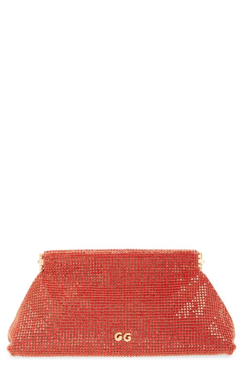 Cult Gaia Mini Lillia Clutch Bag In Garnet