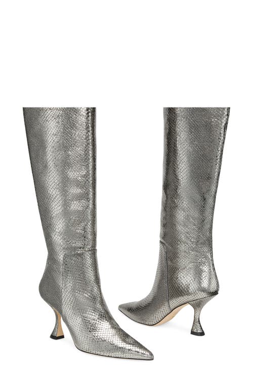 Stuart Weitzman Xcurve 85 Slouch Boot Knee-high In Pyrite