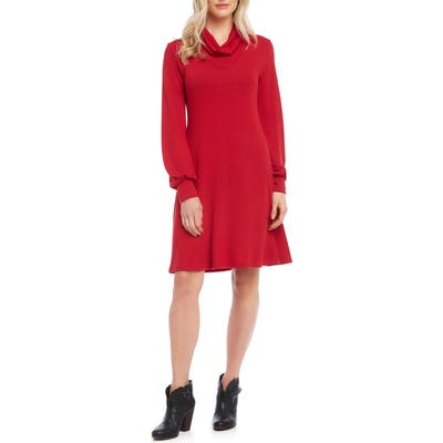 Karen Kane Turtleneck Sweater Dress, Red