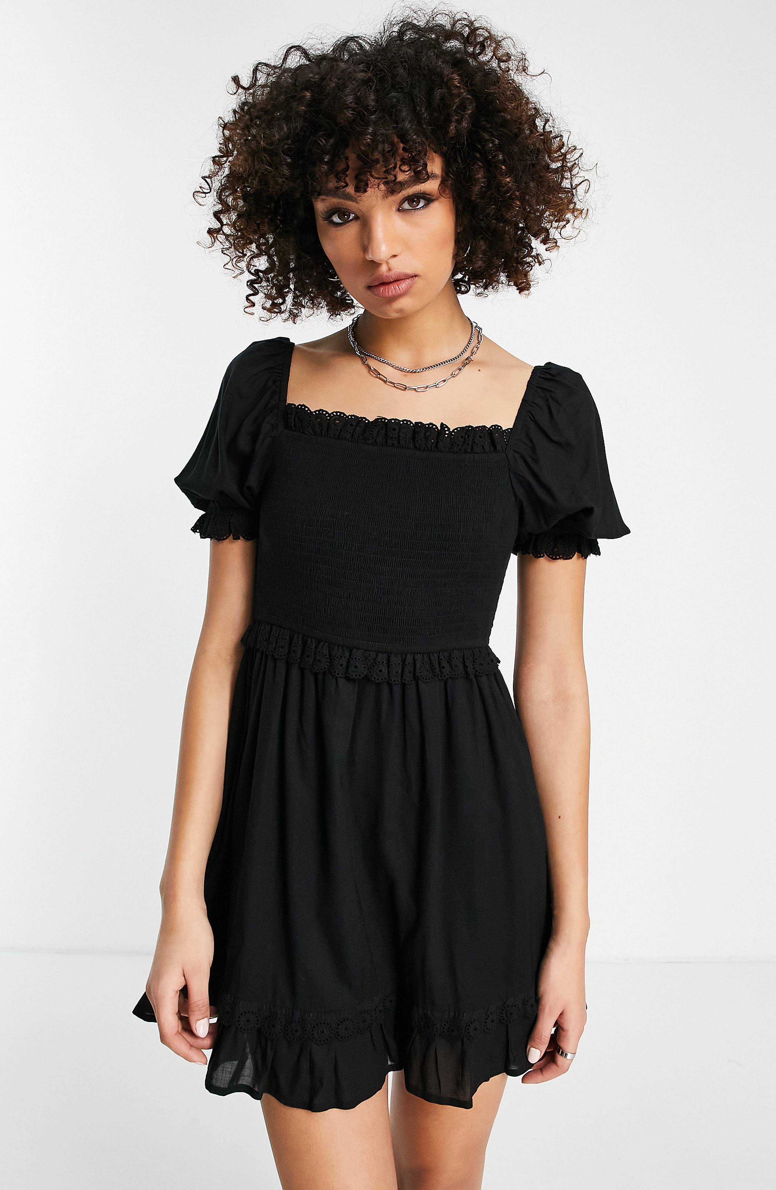 Topshop Smocked Modal Minidress | Nordstrom