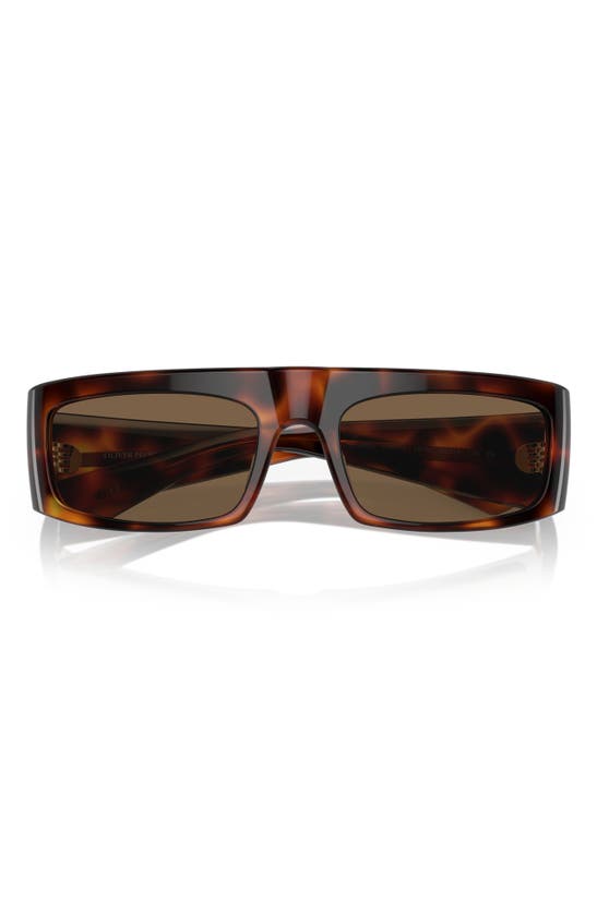 Oliver Peoples X Khaite 1979c 56mm Rectangular Sunglasses In Brown