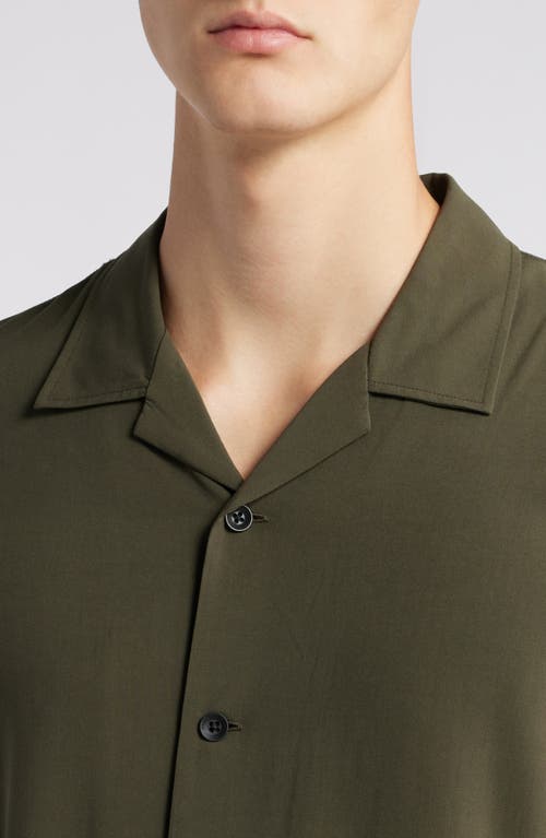 Shop Rag & Bone Avery Solid Camp Shirt In Forest