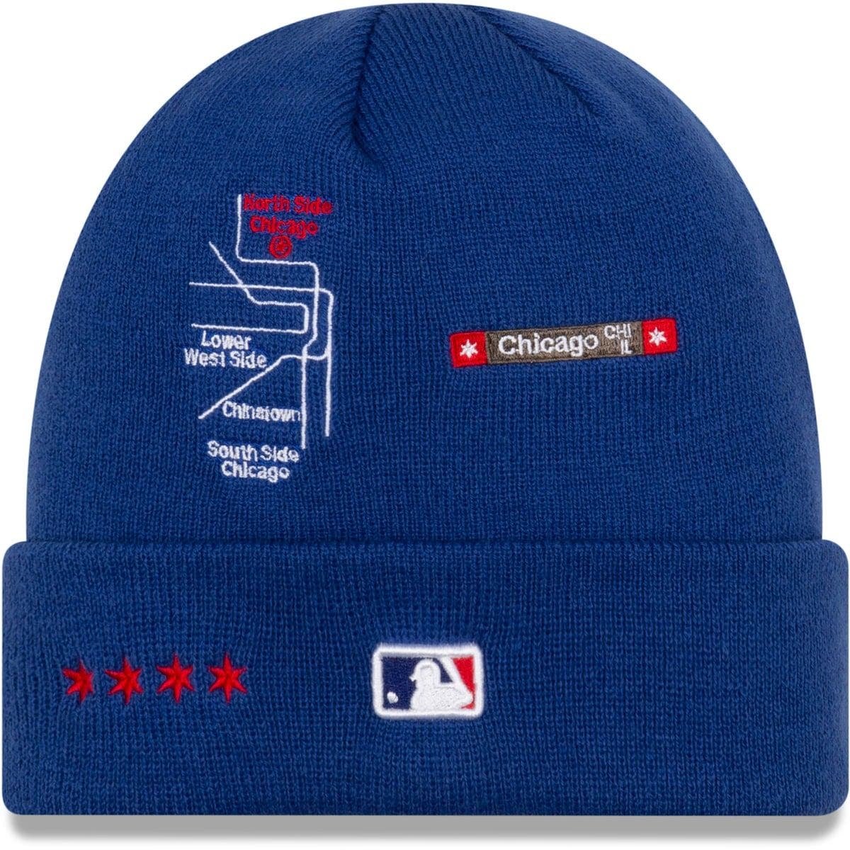 cubs world series knit hat