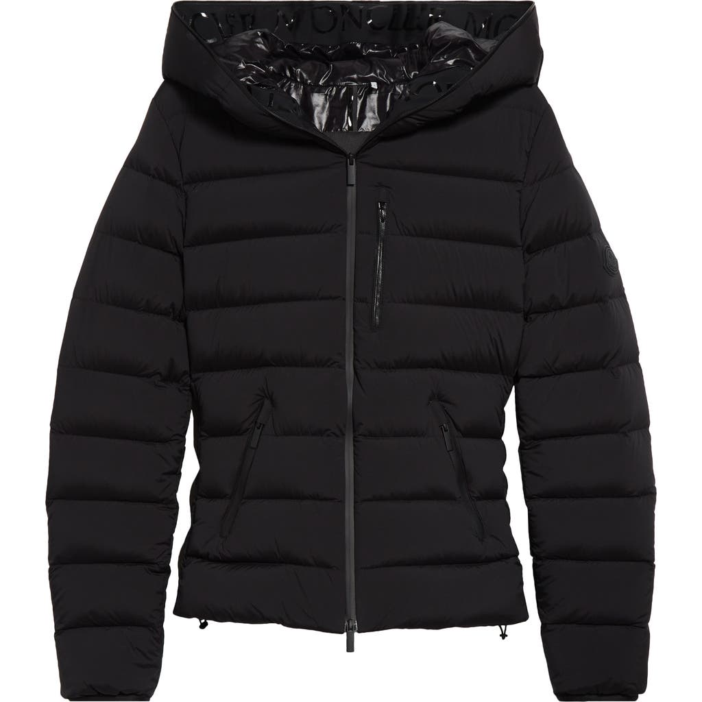Moncler Herbe Quilted Hooded Down Puffer Jacket In Black