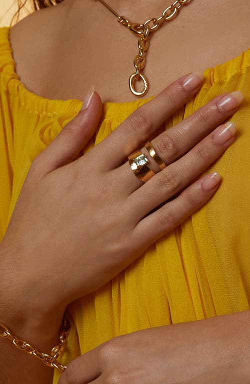 Shop Lady Grey Wade Ring In Gold/green Amethyst